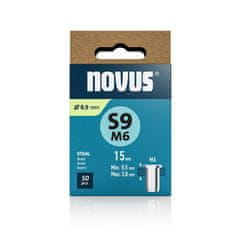 Novus Zakovične matice tip S9 M6 x 15 mm jeklo, 50 kos