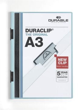 Durable Mapa Duraclip (2218) A3 modra, 10 KOS