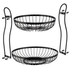 Westmark Skleda za sadje Doppio 30xh35cm / 2-nadstropna / črna / kovina