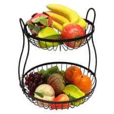 Westmark Skleda za sadje Doppio 30xh35cm / 2-nadstropna / črna / kovina