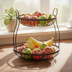 Westmark Skleda za sadje Doppio 30xh35cm / 2-nadstropna / črna / kovina