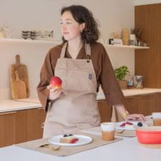 Predpasnik Velmar Tiseco 70x85cm / rjav / bombaž, poliester