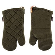 Set kuhinjska rokavica Velmar Tiseco 17x33cm / zelena / 2 kos / bombaž, poliester