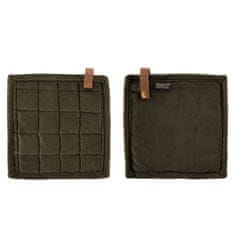 Set kuhinjska prijemalka Velmar Tiseco 20x20cm / zelena / 2 kos / bombaž, poliester