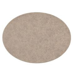 Placemat prtiček Troja Taupe 45x33cm / ovalen / umetno usnje