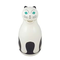 Helios Termo vrč Cat 1L / bel / steklo, plastika