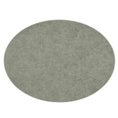 Placemat prtiček Troja Charcoal 45x33cm / ovalen / umetno usnje