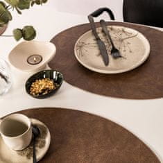 Placemat prtiček Troja Coffee 45x33cm / ovalen / umetno usnje