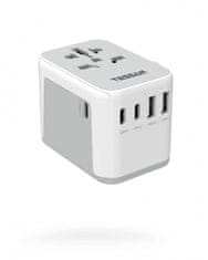 Tessan 633FV potovalni adapter, 3x USB-C, 2x USB-A