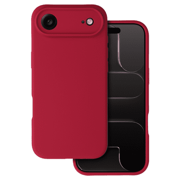 Onasi Silikonski ovitek za iPhone 17 Air - mat liquid - rdeč