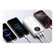 DUDAO K12Pro Power Bank 20000mAh USB / USB-C 22.5W, belo