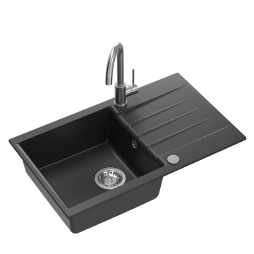 QUADRON Set korita in armature NICK 111 + KATE inox, črn