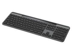Logitech K980 Signature Slim Solar+ tipkovnica, brezžična, grafitno siva