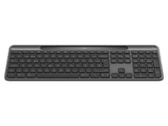 Logitech K980 Signature Slim Solar+ tipkovnica, brezžična, grafitno siva