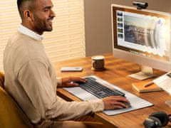 Logitech K980 Signature Slim Solar+ tipkovnica, brezžična, grafitno siva