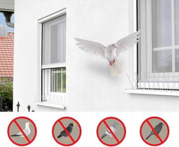 Korbi Najgostejši močni protivitniški trni – proti golobom in pticam, nerjaveči