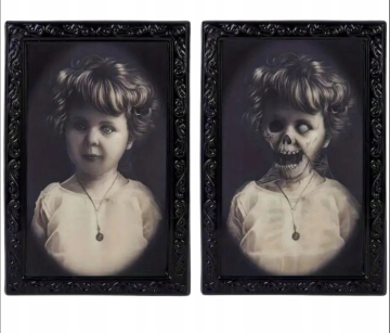 Korbi 3D obraz duha – sprememba obraza otroka (deklice), Halloween horror