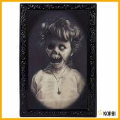 Korbi 3D obraz duha – sprememba obraza otroka (deklice), Halloween horror