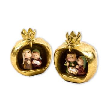 Mhome Jaslice Granatno jabolko 10x9xh6cm / resina