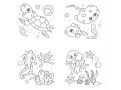 AMOS Komplet barv za steklo AMOS Glass Deco, 6x10,5 ml + šablone