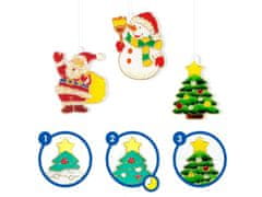 AMOS Božični set barv za vitraž AMOS Glass Deco Sun Deco Christmas, 10x10,5ml + 12 šablon