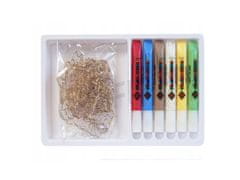 AMOS Božični set barv za vitraž AMOS Glass Deco Sun Deco Christmas, 6x10,5 ml + 6 šablon