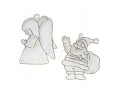 AMOS Božični set barv za vitraž AMOS Glass Deco Sun Deco Christmas, 6x10,5 ml + 6 šablon