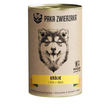 Paka Zwierzaka PAKA ZWIERZAKA zajec in divjačina z bučo mokra hrana za pse 400g