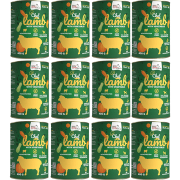 shumee SYTA MICHA jagnjetina z zelenjavo mokra hrana za pse v pločevinki 12 x 400 g