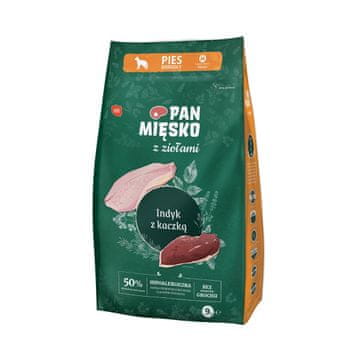 slomart PAN MĘSKO z Zelišči Purana z račkom - 9 kg