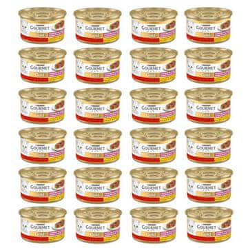 shumee GOURMET GOLD Govedina s piščancem, mešanica koščkov, kuhana na pari in v omaki - 48x85g