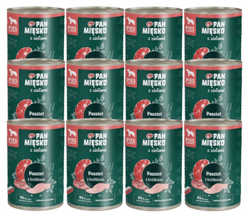 shumee Mokra hrana za pse Mr. Meat z zelišči, pašteto in zajčjim mesom 12 x 400 g