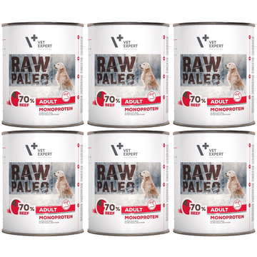 shumee VetExpert Raw Paleo Beef Adult Can 6 x 800 g mokra hrana za pse