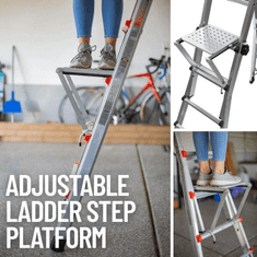 Smania Nastavljiva stopnica za lestve StepLad | Zložljiva stopnica | Prenosna delovna stopnica
