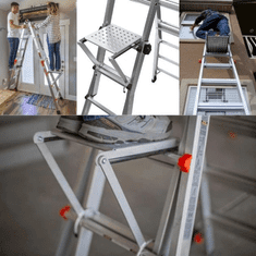 Smania Nastavljiva stopnica za lestve StepLad | Zložljiva stopnica | Prenosna delovna stopnica