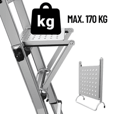 Smania Nastavljiva stopnica za lestve StepLad | Zložljiva stopnica | Prenosna delovna stopnica