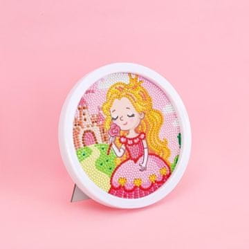 Diamantna slika z okvirjem - Cartoon Princess 17 cm