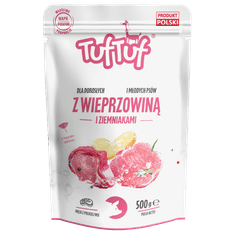 shumee TufTuf mokra hrana za pse s svinjino in krompirjem, pakiranje 10 x 500 g