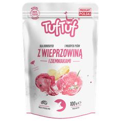 shumee TufTuf mokra hrana za pse s svinjino in krompirjem 10x100 g vrečka