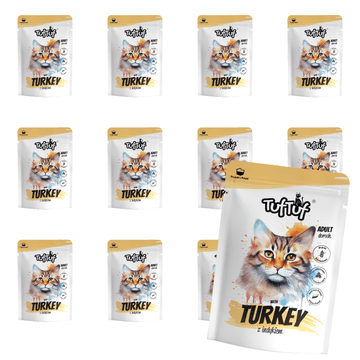 shumee MOKRA HRANA ZA MAČKE TufTuf Luncheon vrečka z mesom in puranom SET 10x100g