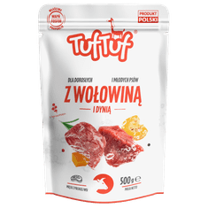 shumee TufTuf VREČKA MOKRIH PASJIH HRAN Z MLETO GOVEDINO IN BUČO 10 x 500 g