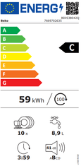 Beko BDIS38042Q vgradni pomivalni stroj