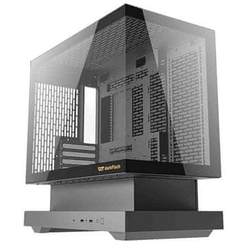 darkFlash  F1 računalniško ohišje v črni barvi + 6 ARGB ventilatorji