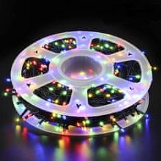 Netscroll Večbarvne LED božične lučke za notranjo in zunanjo uporabo, 100 m dolžina z 8 načini utripanja, 480 LED, odporne na vremenske vplive, EndlessLights