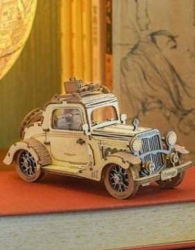 NiXiM Lesena 3D sestavljanka/Retro avto