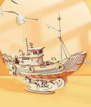 NiXiM Lesena 3D sestavljanka/ribolovni čoln