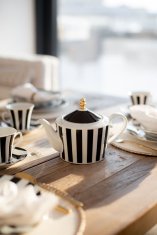 shumee Vrč s črnimi črtami