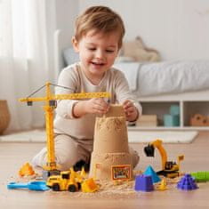 Kruzzel Ustvarjalni komplet za gradnjo iz kinetičnega peska 750g v škatli