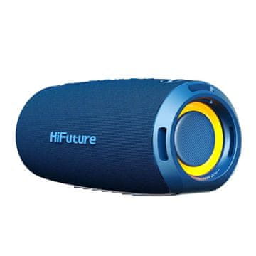 HiFuture GRAVITY prenosni zvočnik 45 W 8ur IPX7 vodoodporen, RGB osvetlitev, Bluetooth 5.3 TWS moder