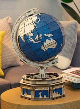 NiXiM Lesena 3D sestavljanka/globus - mehanska